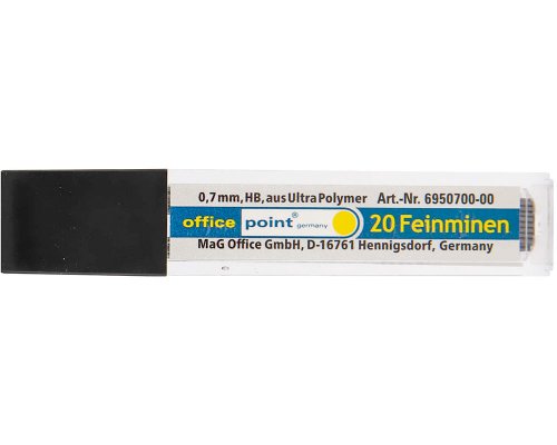 20 Feinminen für Druckbleistifte 0,7 mm breit, 60 mm lang