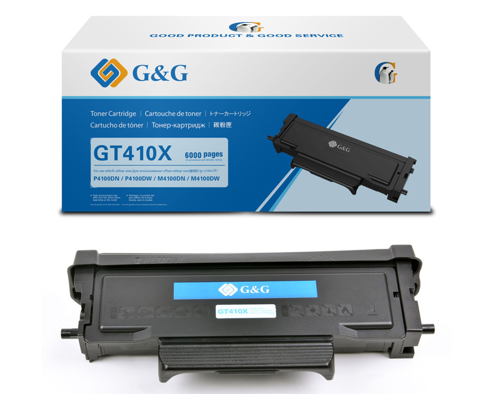 Original G&G XL-Toner GT410X für G&G Drucker M4100DW + P4100DW (6.000 Seiten) [modell]