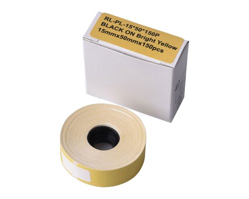G&G Etikettenrolle (150 Einzeletiketten á 15 x 50mm) für GG-AT 110HW Etikettendrucker Gelb
