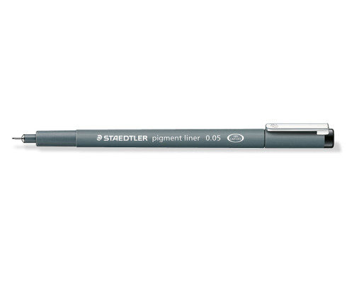 Staedtler pigment liner 308 - Fineliner mit Metallspitze - Schwarz - 0,05 mm