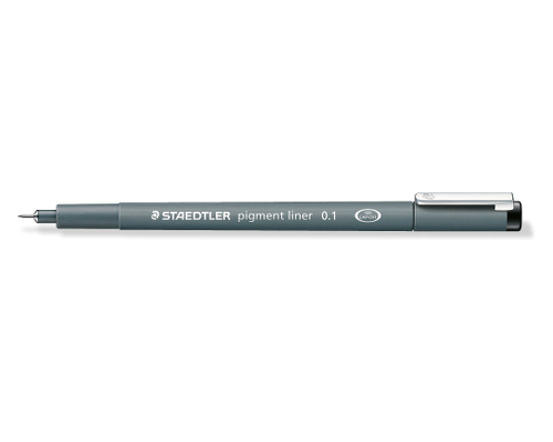 Staedtler pigment liner 308 - Fineliner mit Metallspitze - Schwarz - 0,1 mm