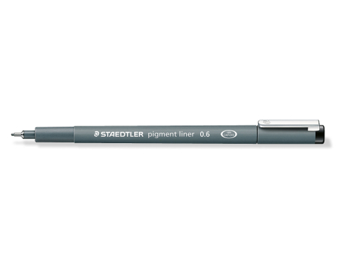 Staedtler pigment liner 308 - Fineliner mit Metallspitze - Schwarz - 0,6 mm