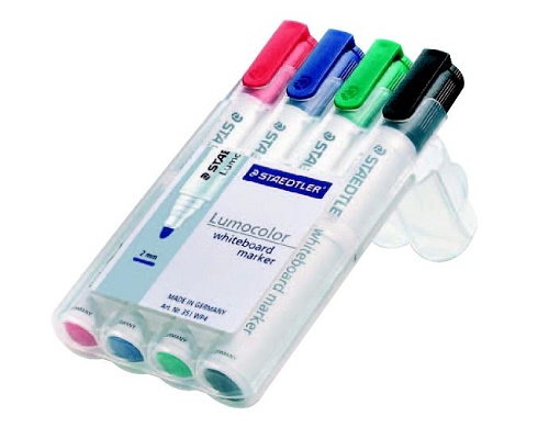 Staedtler Lumocolor Whiteboardmarker 4er-Etui rot/ blau/ grün/ Schwarz (351wp4)