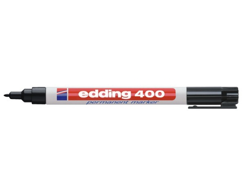 Permanentmarker edding 400, nachfüllbar, 1 mm, Rundspitze, Schwarz