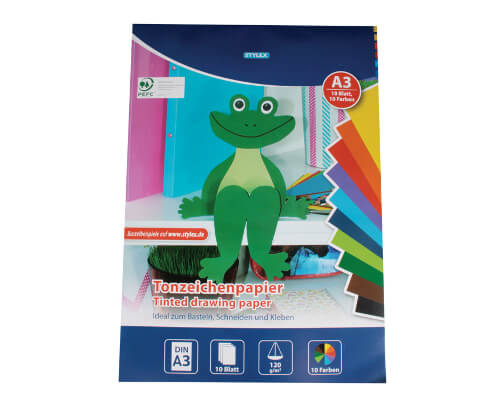 Tonzeichenpapier, DIN A3, 10 Blatt
