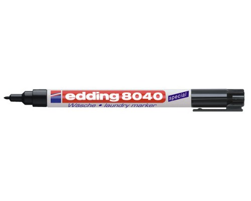 Wäschemarker edding 8040, 1 mm, Rundspitze, Schwarz