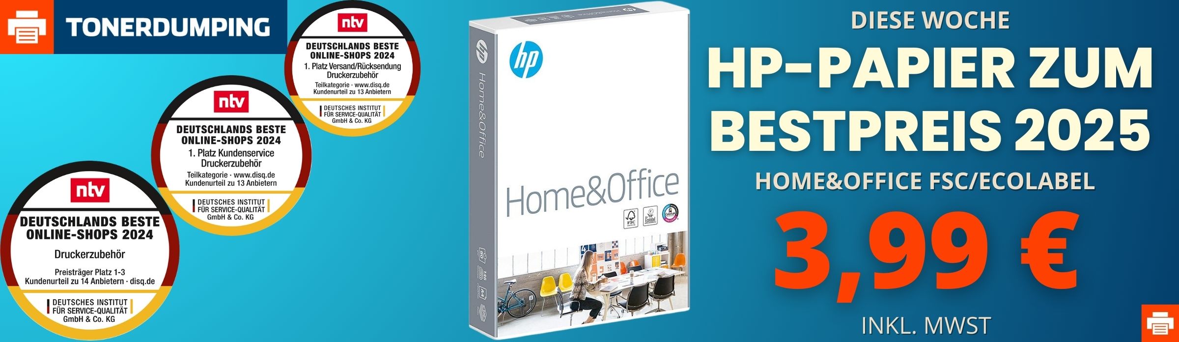 HP Home & Office Papier Bestpreis nur diese Woche!
