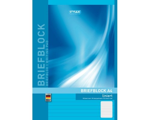 Briefblock A4, liniert, 50 Blatt