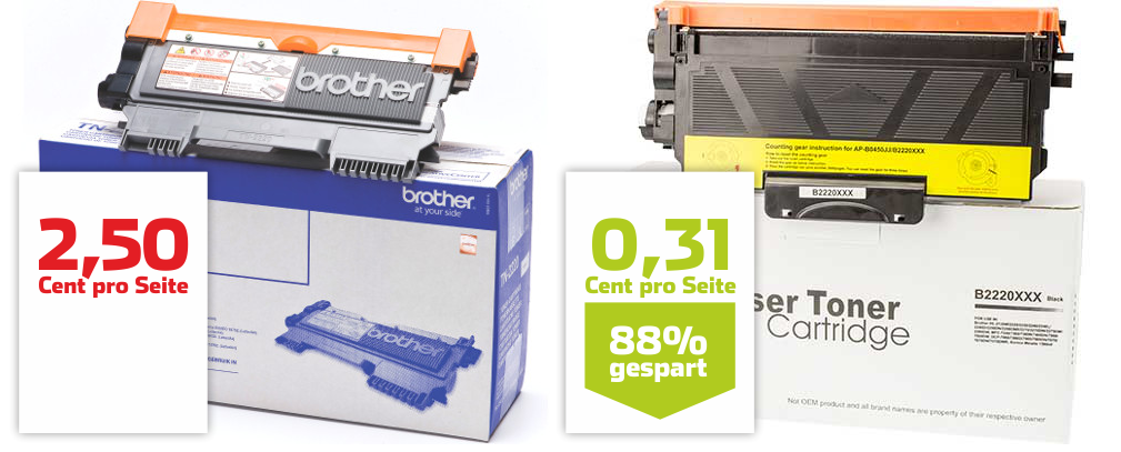Tonerdumping-Toner sind die perfekte Lösung für jeden der seine Druckkosten maximal reduzieren will!