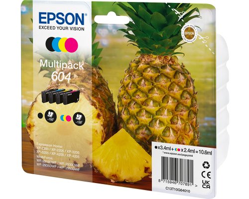 Epson 604 Original-Tinten Multipack jetzt kaufen schwarz, cyan, magenta, gelb