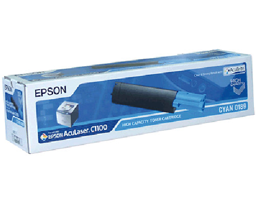 Epson S050189 Toner für Epson Aculaser C1100, C1100N, CX11N, CX11NF, CX11NFC Cyan (Hohe Kapazität: 4.000 Seiten)
