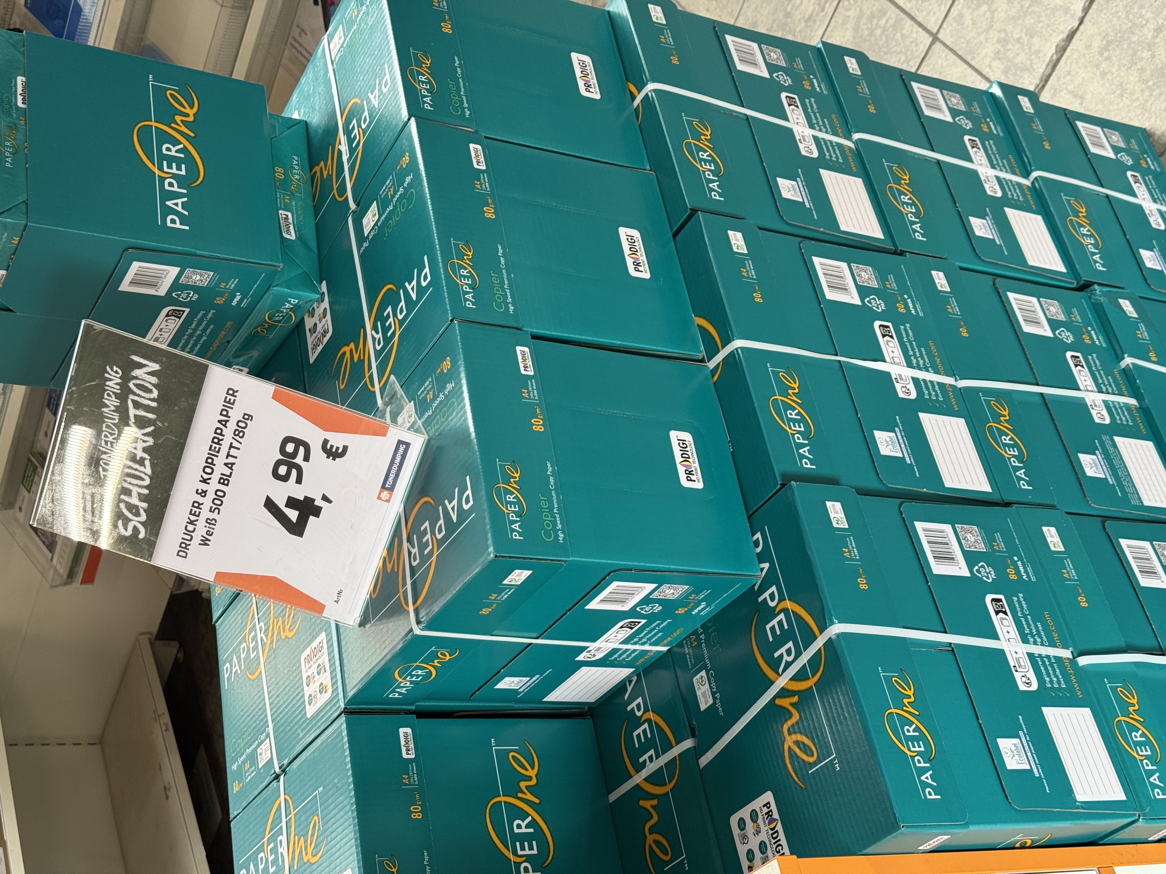 Immer wieder Niedrigpreise bei Druckerpapier