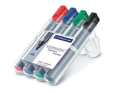 Staedtler Lumocolor Flipchartmarker 4er-Etui ca. 2mm Rundspitze (356wp4)