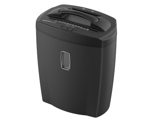 Genie 580 XCD Plus Aktenvernichter, bis zu 10 Blatt, Partikelschnitt (Sicherheitsstufe P-4), CD-Shredder-Funktion, inkl. Papierkorb, Schwarz