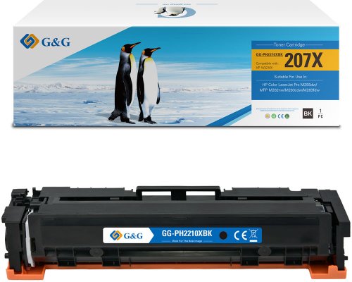 Kompatibel mit HP 207X / W2210X XL-Toner Schwarz (MIT CHIP und Füllstandanzeige) jetzt kaufen - Marke: G&G