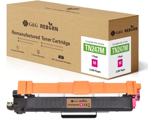 Kompatibel mit Brother TN-247M Reborn Toner jetzt kaufen Magenta - Marke: G&G Reborn