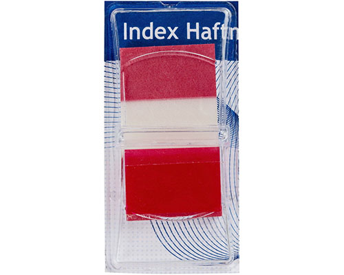 50 Index Haftmarker 25 x 43 mm, Farbe rot, im Spender von Office Point