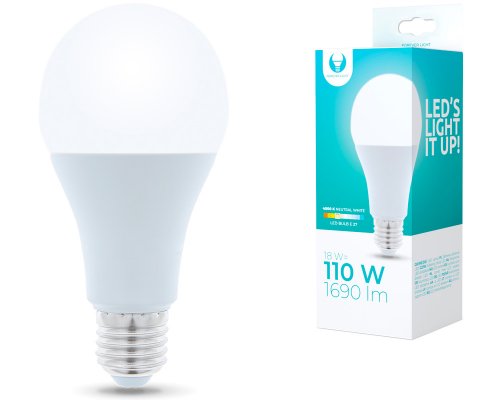 Forever Light LED-Birne E27 A65 18W 230V 4500K neutralweiß 1690 Lumen - Energieklasse F