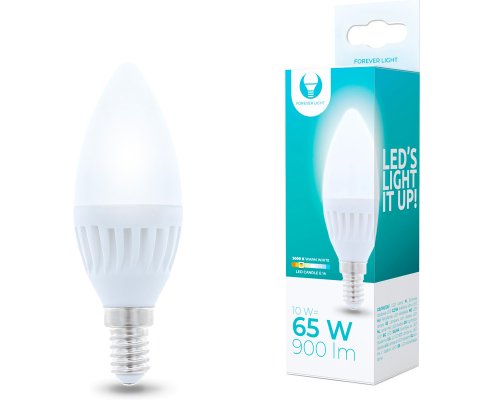 Forever Light LED-Birne E14 C37 10W 230V 3000K warmweiß 900 Lumen - Energieklasse F