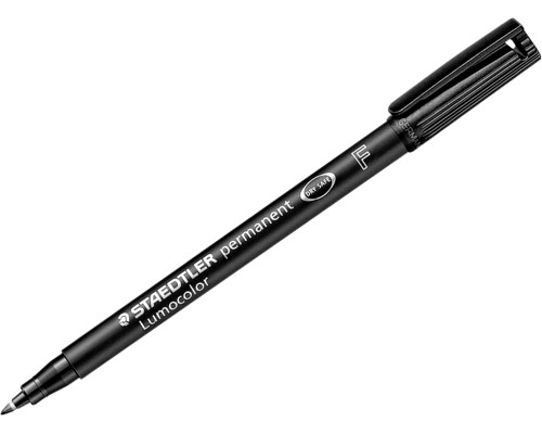 Staedtler Lumocolor-F 318 Schwarz 0,6mm permanent Folienschreiber/ CD-Marker