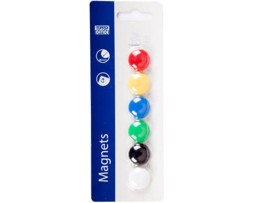 6 Magnete 20mm rund