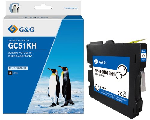 Kompatibel mit Ricoh GC51KH/ 405862 Druckerpatrone Schwarz jetzt kaufen - Marke: G&G