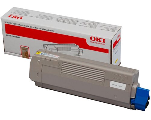 Original OKI-Toner 44315305 für OKI C610n, C610dn, C610dtn (6.000 Seiten) Gelb