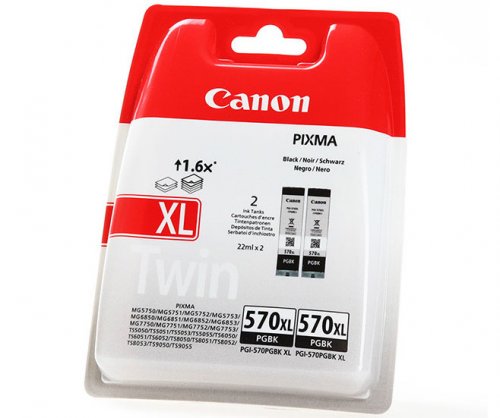 Canon Doppelpack: 2 x PGI-570XL PGBK Schwarz jetzt kaufen