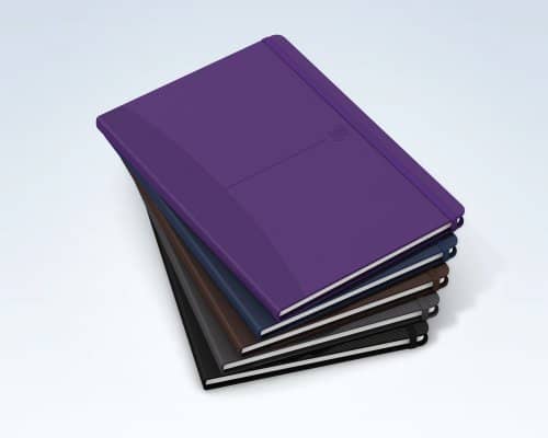 Oxford Signature Notizbuch A5, 80 Blatt (160 S.), 90 g/qm Optik Paper, liniert, Gummizugverschluss, Lesezeichenband, Dokumententasche, klassische Farben