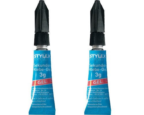 Stylex Sekundenkleber Gel: 2 x 3g tropffrei