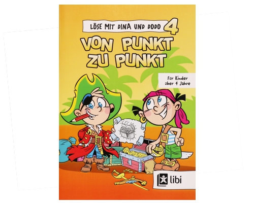 Rätselbuch VON PUNKT ZU PUNKT, Löse mit Dina und Dodo 4 für Kinder über 4 Jahre