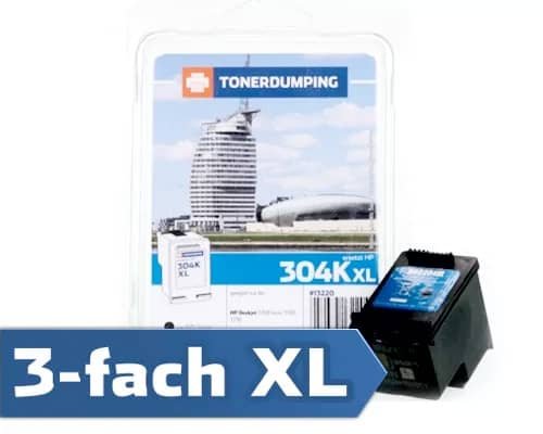 Kompatibel mit HP 304XL/ N9K08AE Druckerpatrone Schwarz [modell] von TONERDUMPING