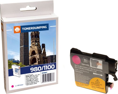 Kompatibel mit Brother LC-980M / LC-1100M Druckerpatrone Magenta jetzt kaufen von TONERDUMPING