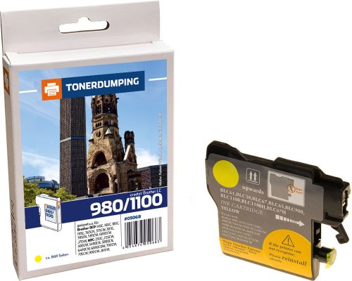 Kompatibel mit Brother LC-980Y / LC-1100Y Druckerpatrone Gelb jetzt kaufen von TONERDUMPING