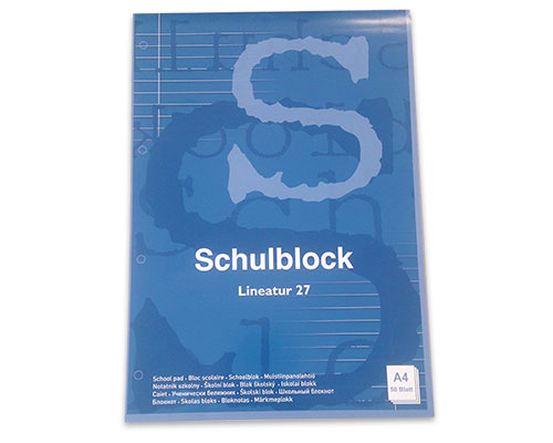 Schulblock A4 50 Bl. liniert/ Lin. 27 FSC Mix