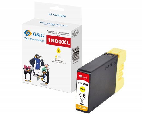 Kompatibel mit Canon PGI-1500XLY/ 9231B001 XL-Druckerpatrone Gelb jetzt kaufen - Marke: G&G