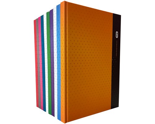 Notizbuch/ Kladde/ Sketchbook/ Skizzenbuch mit festem Einband DIN A5, 80 Blatt, 80g, blanko von Diorama - 9 verschiedene Farben