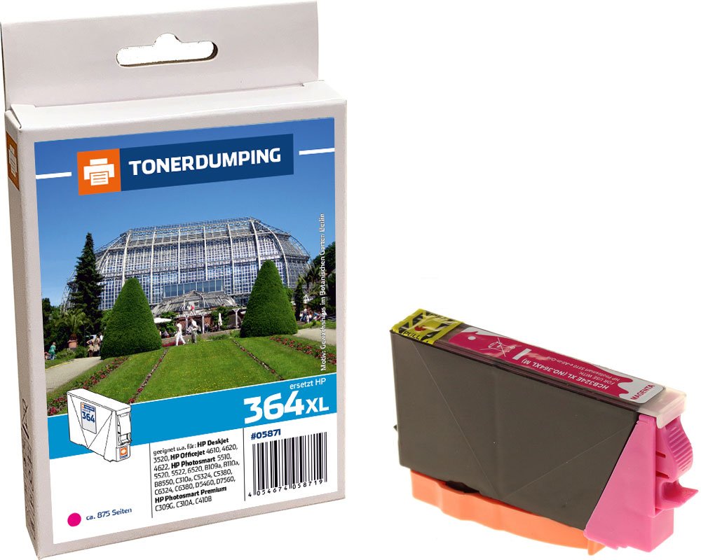 Kompatibel mit HP 364XL/ CB324EE XL-Druckerpatrone Magenta [modell] von TONERDUMPING