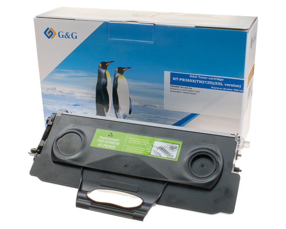 Kompatibel mit Brother TN-2120 XXL-Toner Schwarz [modell] Marke: G&G