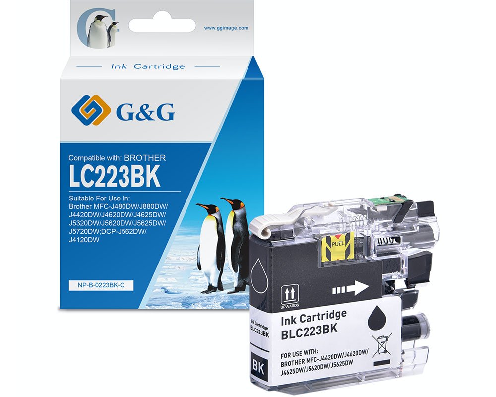 Kompatibel mit Brother LC-223BK Druckerpatrone Schwarz [modell] - Marke: G&G