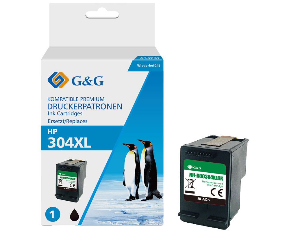 Kompatibel mit HP 304XL / N9K08AE XL-Druckerpatrone Schwarz [modell] - Marke: G&G