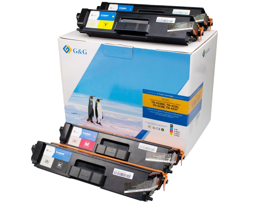 Kompatibel mit Brother TN-423 Toner 4er-XL-Set: je 1x Schwarz, Cyan, Magenta, Gelb [modell] - Marke: G&G