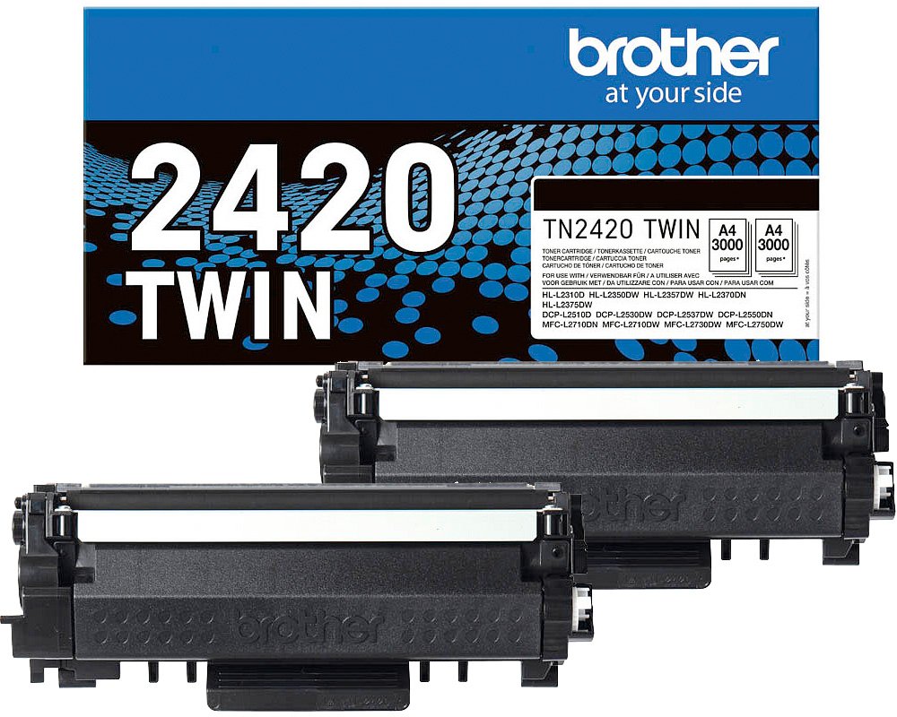 Brother 2420 TWIN Original-Toner Doppelpack: 2 x TN2420 [modell] (2 x 3.000 Seiten)