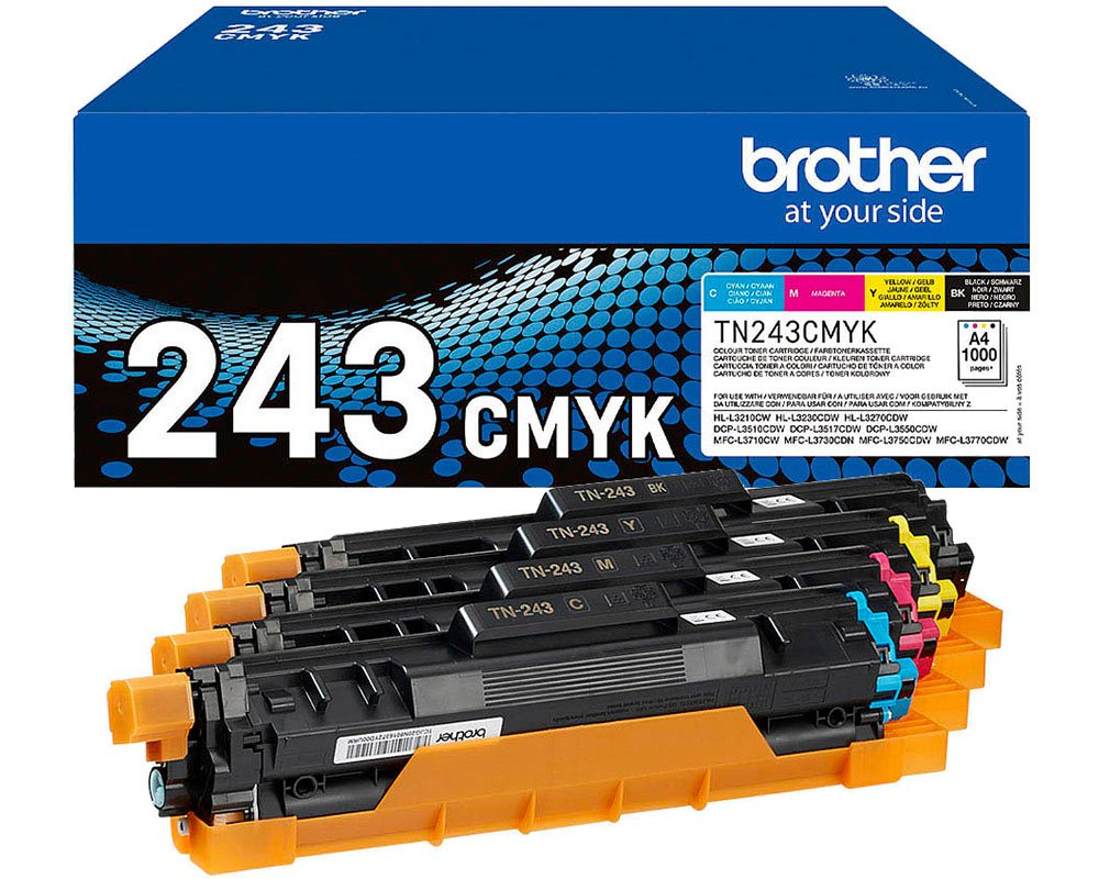 Brother 243 Original-Toner Multipack TN-243CMYK [modell] 1x Cyan, 1x Magenta, 1x Gelb, 1x Schwarz