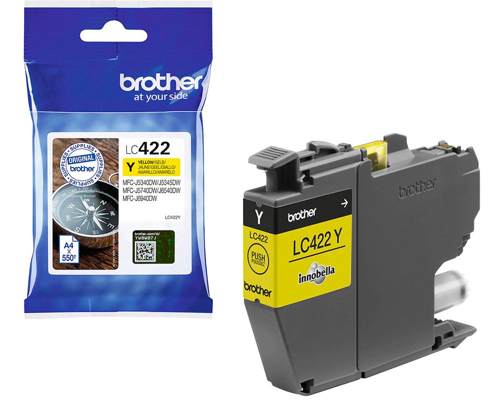 Brother 422 Original-Druckerpatrone LC422Y [modell] gelb (550 Seiten)