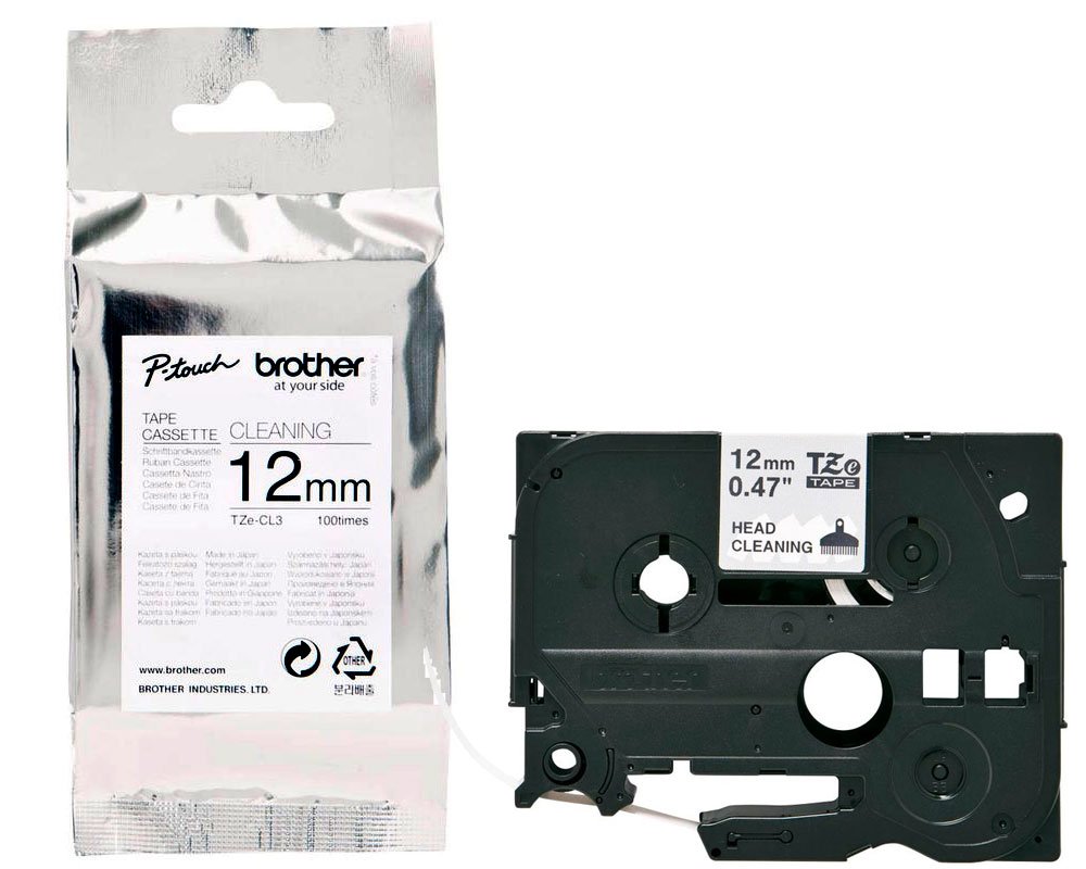 Brother Reinigungskassette TZe-CL3, 12 mm (für 100 Durchläufe)