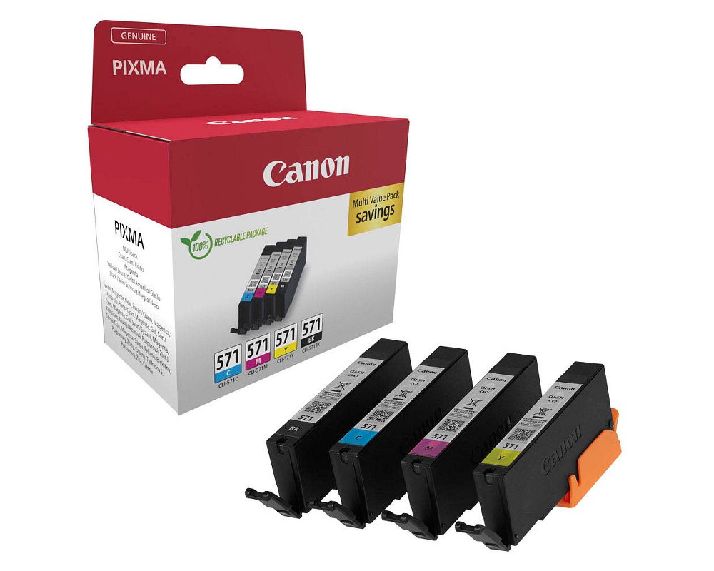 Canon CLI-571 Multipack (0386C005) Cyan, Magenta, Gelb, Fotoschwarz [modell]