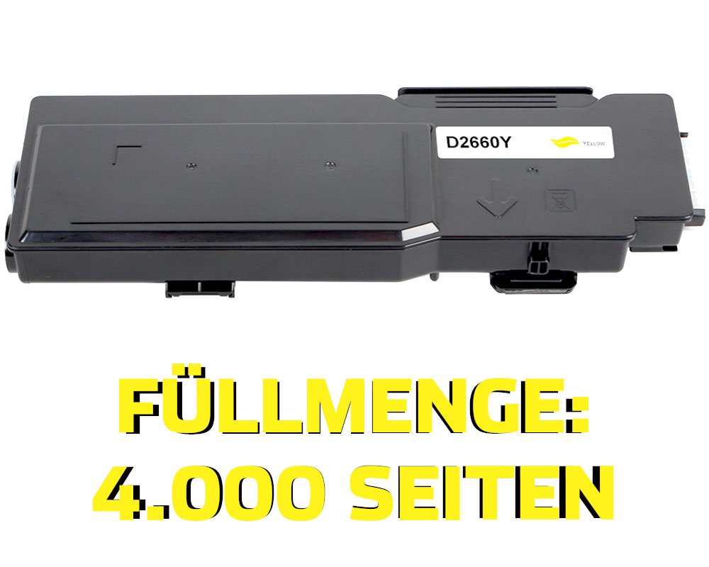 Kompatibel mit Dell 593-BBBR/ YR3W3 Toner Gelb [modell] von TONERDUMPING