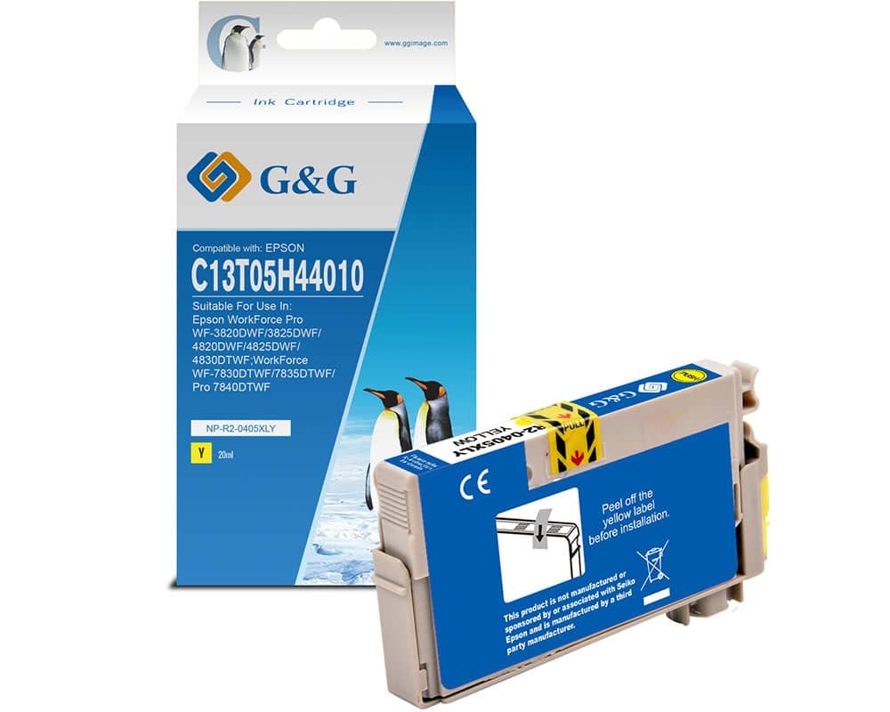 Kompatibel mit Epson 405XL/ C13T05H44010 XL-Druckerpatrone Gelb [modell] - Marke: G&G