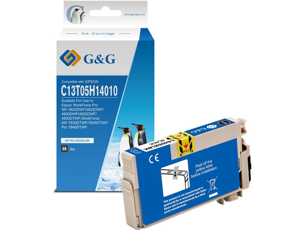 Kompatibel mit Epson 405XL/ C13T05H14010 XL-Druckerpatrone Schwarz [modell] - Marke: G&G
